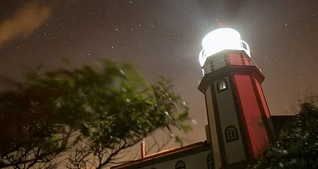Lighthouse illuminated at night in the Rías Baixas_42 Lighthouse illuminated at night in the Rías Baixas_42